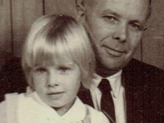 1969 Delbert Larson holding his daughter Doris