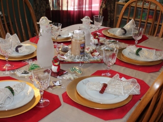 The dining table