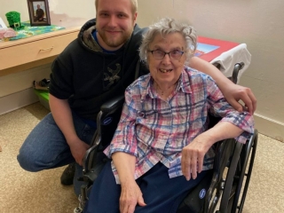Marion Larson (Mom) with Cory Barnes (Son) March 14th 2020