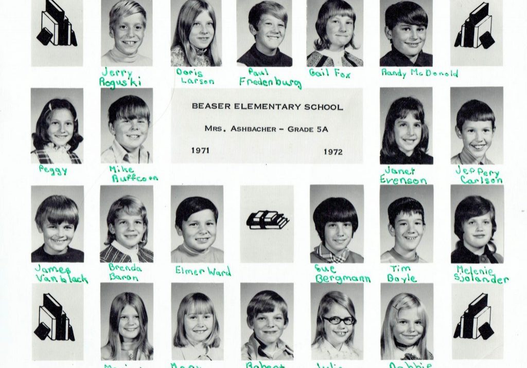 1971-72 Beaser School- Grade 5-Mrs. Ashbacher